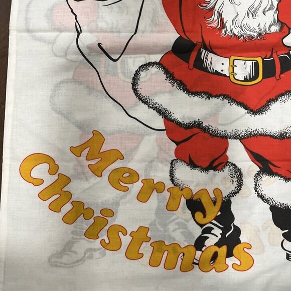 Vintage Christmas Pillowcase Santa Sack toys 50% Polyester/ cotton England - Picture 12 of 15